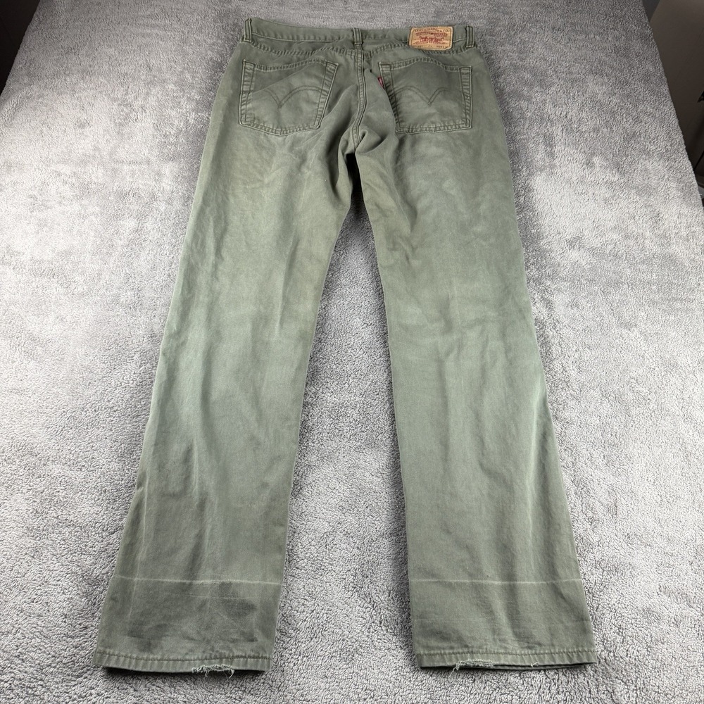 Levis 581 64 Straight Regular Fit Jeans Mens 36x31 Green Mid Rise - Picture 12 of 14